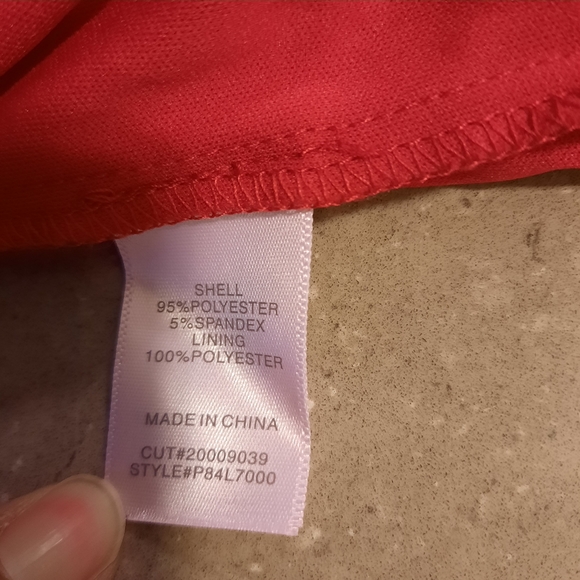 Premier Amour Faux Wrap Romper Shorts Jumpsuit Red Womens Size 10 - Picture 8 of 14